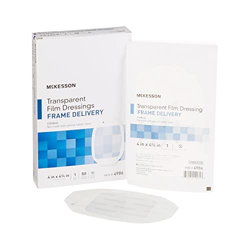 McKesson Transparent Film Sterile Dressing, Transparent 4x4-3/4In, 1 each
