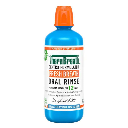 TheraBreath Icy Mint Mouthwash, Alcohol-Free, 16 Oz
