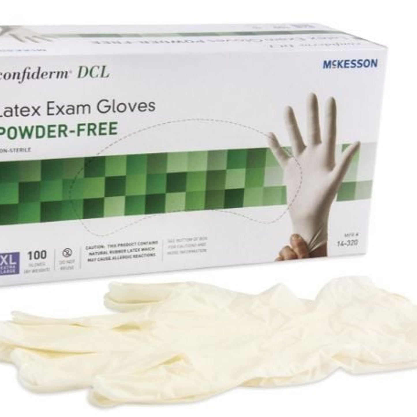 McKesson Confiderm CL Latex Exam Gloves Large 100ct