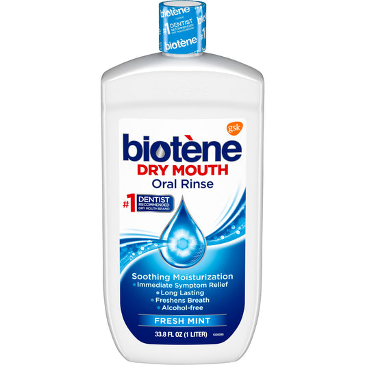 Biotene Moisturizing Mouthwash, Fresh Mint, 33.8 oz