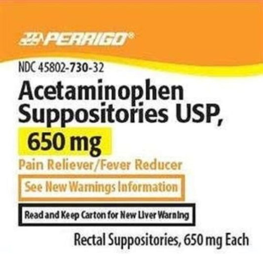 Acetaminophen Pain Relief Suppositories 12/BX