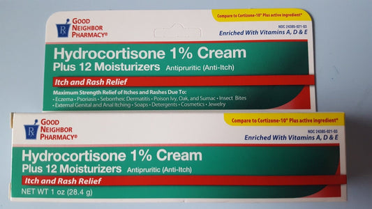 GNP Anti-Itch Cream 1% Hydrocortisone 1oz Plus Moisturizers