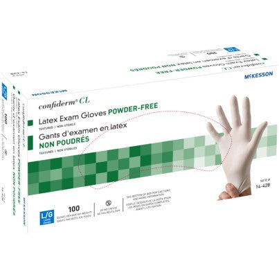 McKesson Confiderm CL Latex Exam Gloves Large 100ct