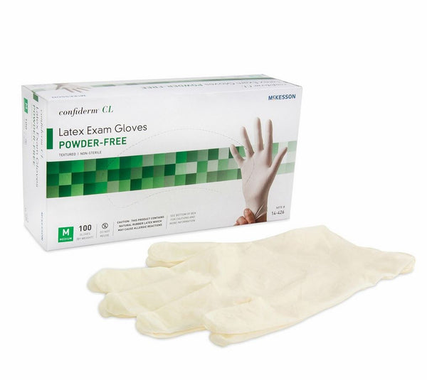 McKesson Confiderm CL Latex Exam Gloves Large 100ct
