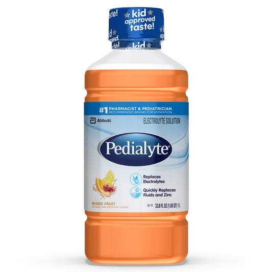Pedialyte Mixed Fruit Electrolyte Drink 33.8 Oz - Kosher, Halal