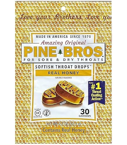 Pine Bros Throat Drops, Real Honey, 30 Ct