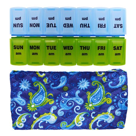 Apex AM/PM Pill Organizer with Decorative Sleeve