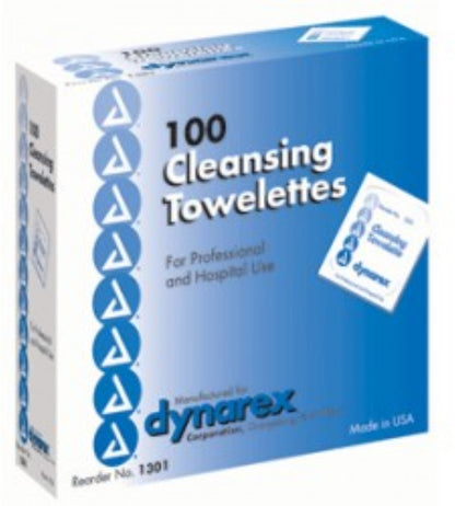 Dynarex Antiseptic Skin Towelette 5x7, 100 Wipes