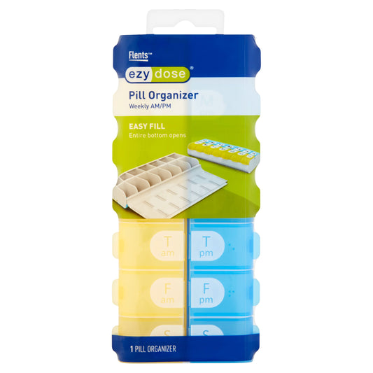 Ezy Dose Weekly AM/PM Pill Planner, Easy Fill, 1 Unit