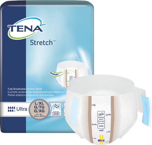 Tena Adult Incontinence Brief Large/X-Large, Pack of 36