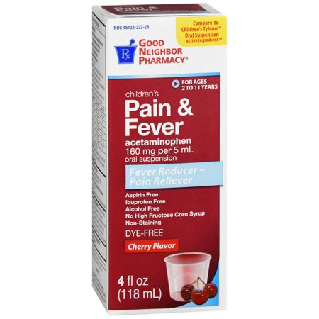Children's Pain and Fever Relief Cherry, 4 Fl Oz