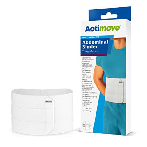 Actimove Abdominal Binder Three-Panel, Medium, White