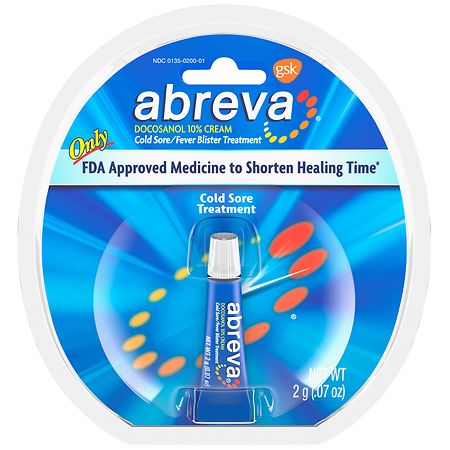 Abreva Docosanol 10% Cream 0.07 oz Cold Sore Treatment