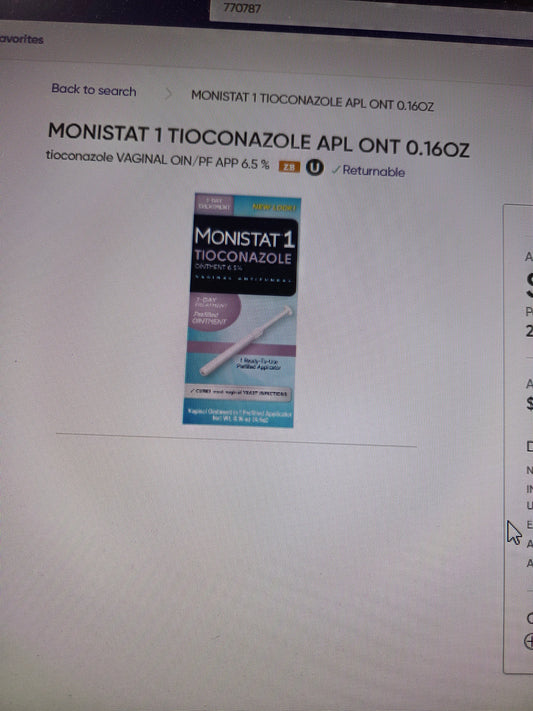 Monistat 1 Tioconazole Ointment