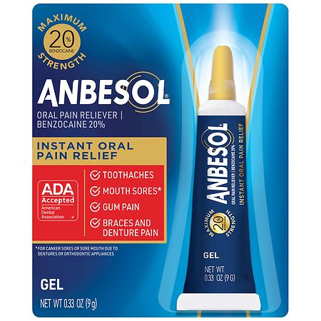 Anbesol Maximum Strength Oral Pain Relief Gel, 0.33 oz