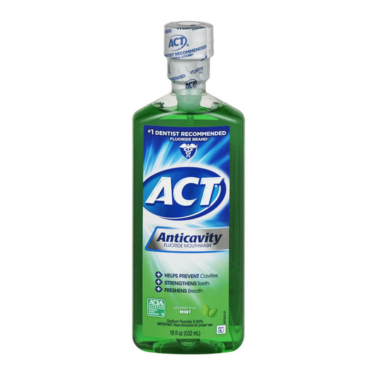 Act Anticavity Mouthwash Mint, Triple Action, 18 Fl Oz