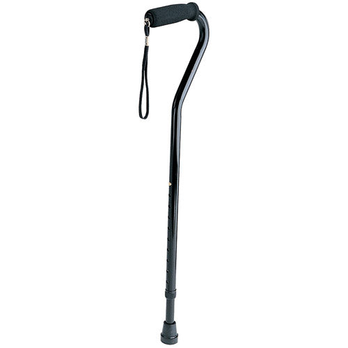 Medline Offset Handle Fashion Cane, Black