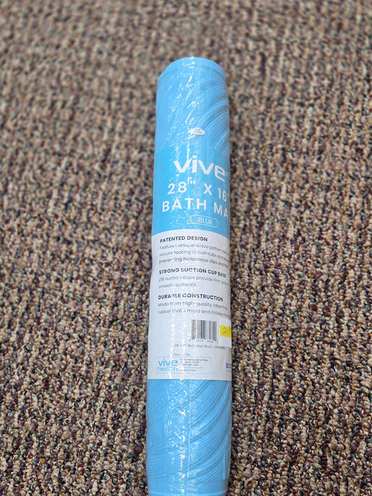 Vive Blue Bath Mat 28"x16"