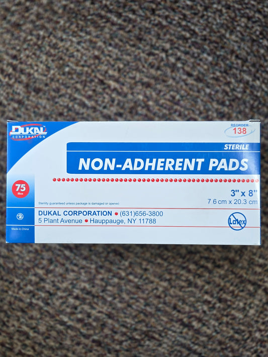 Dukal Non-Adherent Sterile Pads 3"x8" 1 each