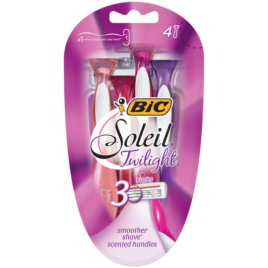 BIC Soleil Scented 3-Blade Disposable Razors, 4 Count