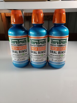 TheraBreath Icy Mint Mouthwash, Alcohol-Free, 16 Oz
