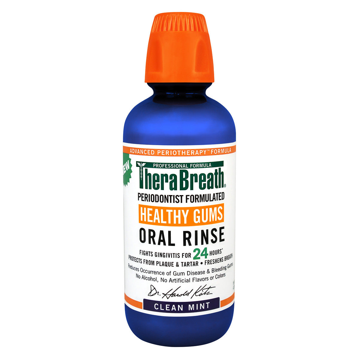 TheraBreath Healthy Gums Mouthwash, 16 Fl Oz, Clean Mint