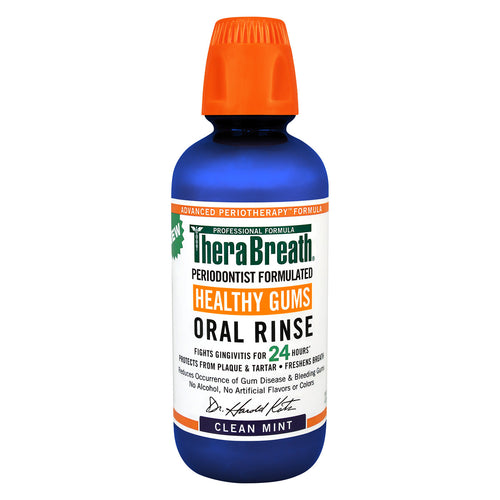 TheraBreath Healthy Gums Mouthwash, 16 Fl Oz, Clean Mint