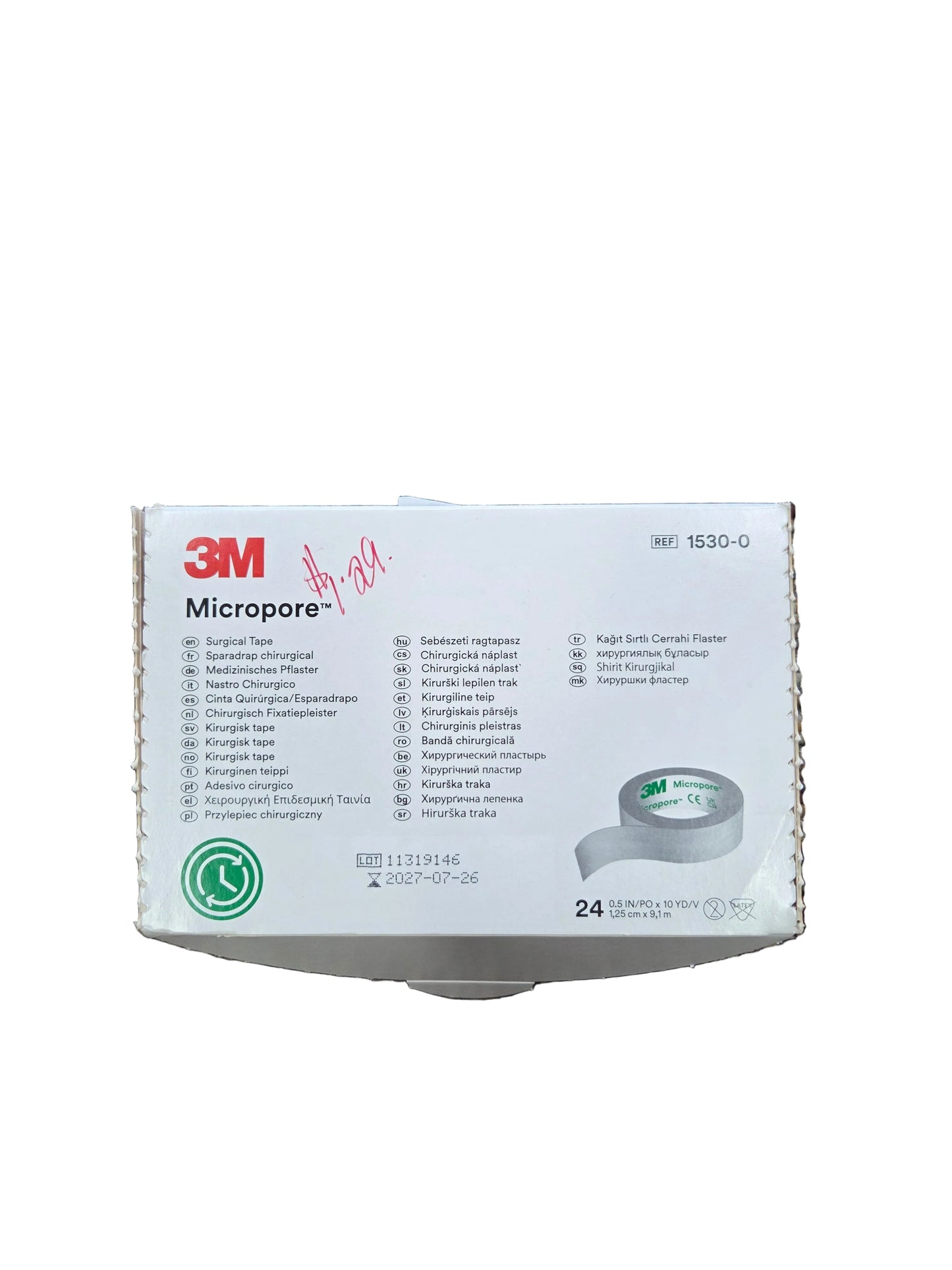 3M Micropore Surgical Paper Tape (White) 0.5in x 10 yd