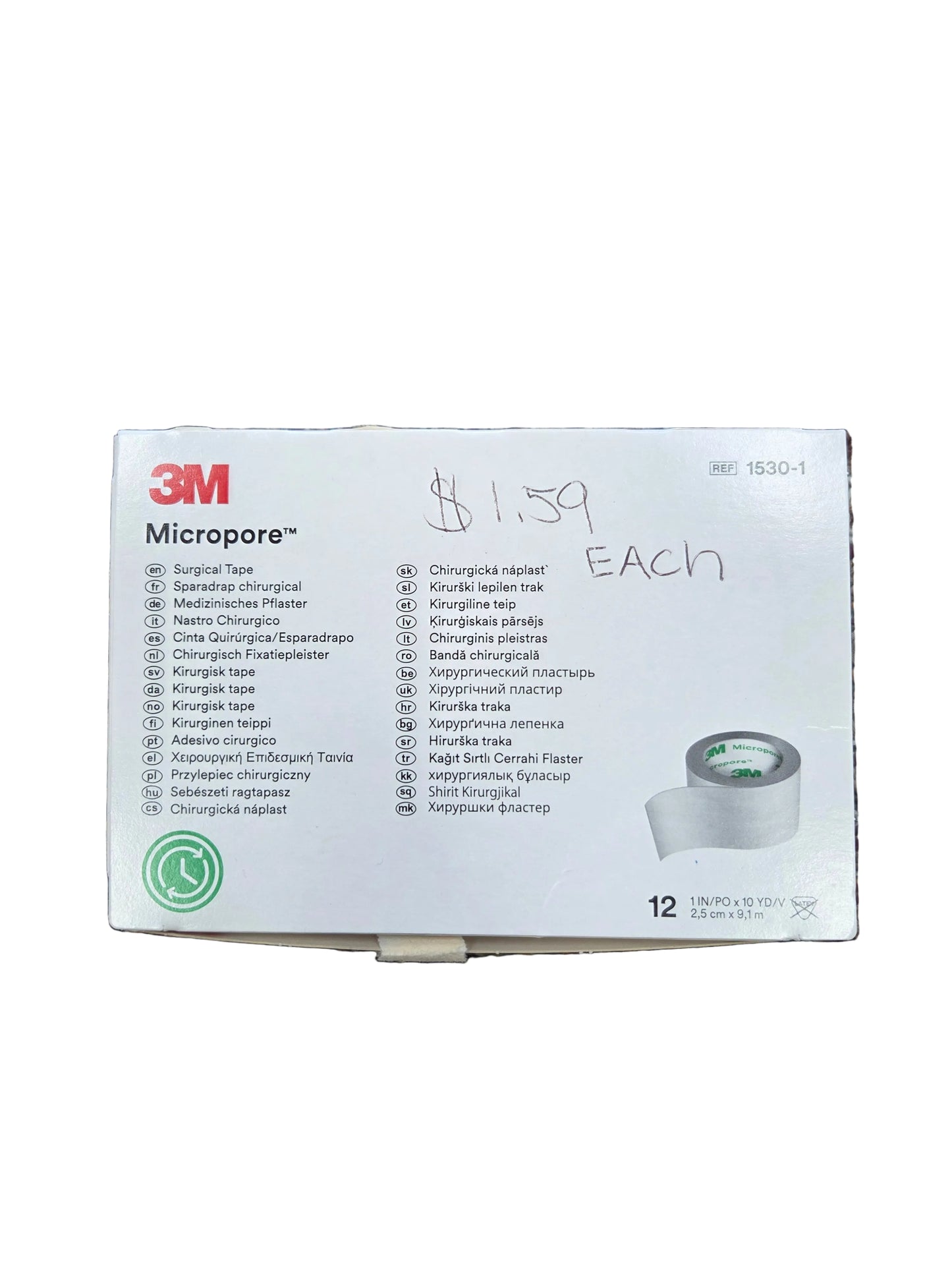 3M Micropore Surgical Paper Tape (White) 1in x 10 yd