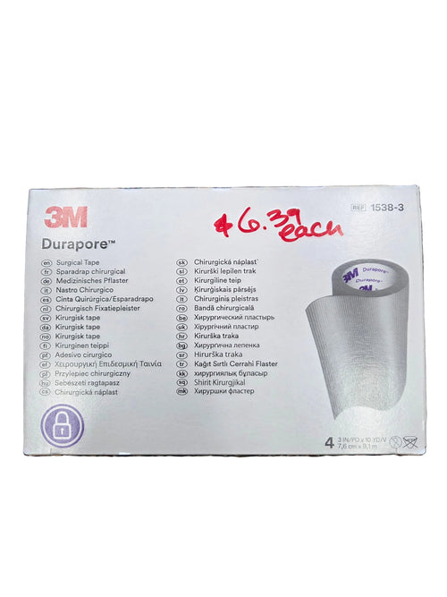 3M Durapore Surgical Tape 3in x 10 yd
