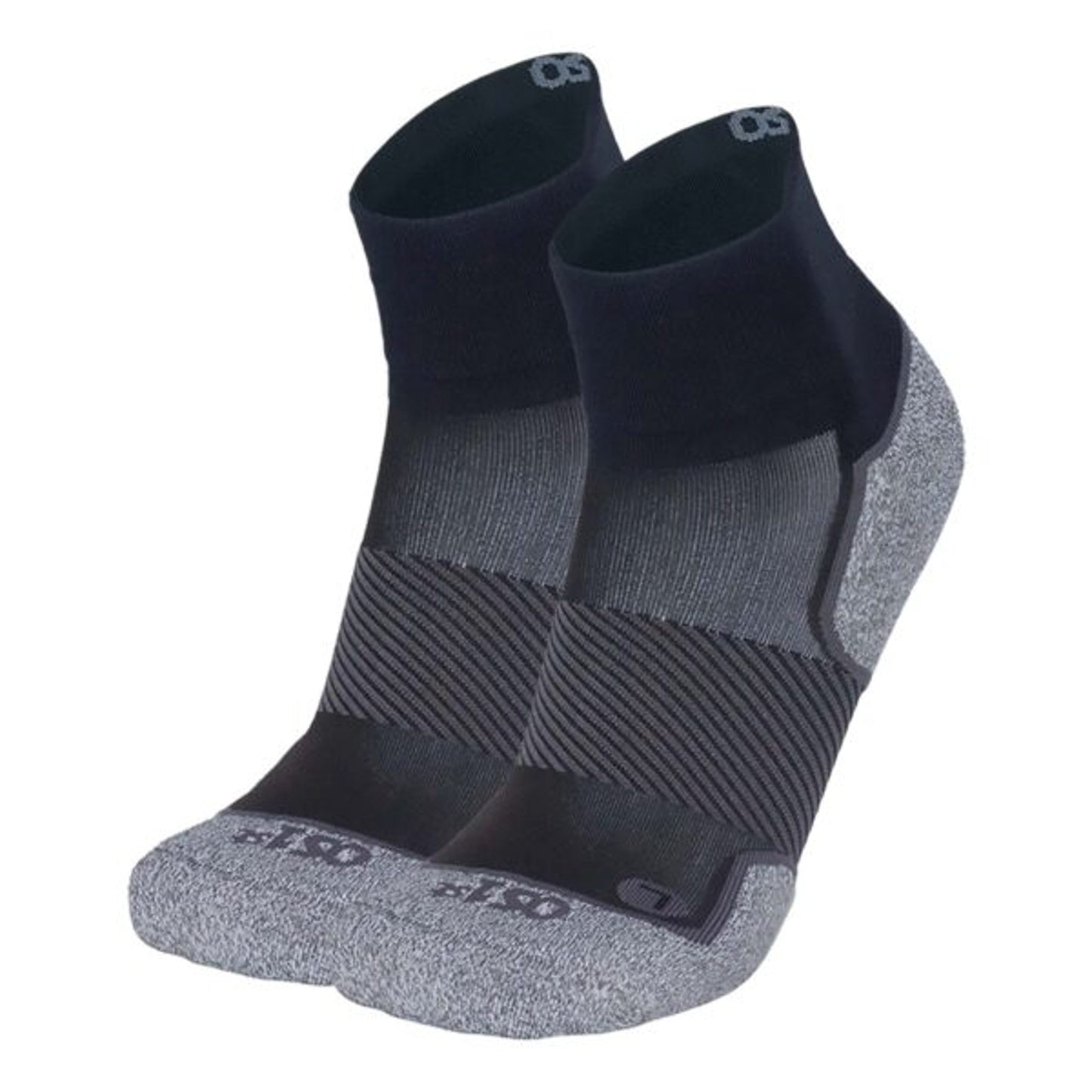 Os1st PB4 Pickleball Crew Sock, Black, Size L