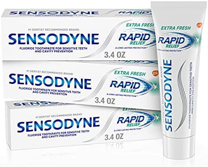 Sensodyne Rapid Relief Toothpaste Extra Fresh 3.4 Oz
