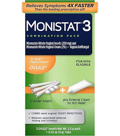 Monistat 3-Day Yeast Infection Treatment, Pack of 1