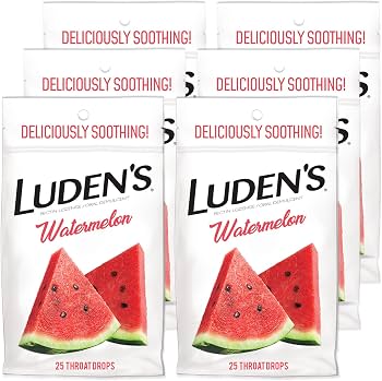 Luden's Watermelon Throat Drops, 25 Ct Pectin Lozenge