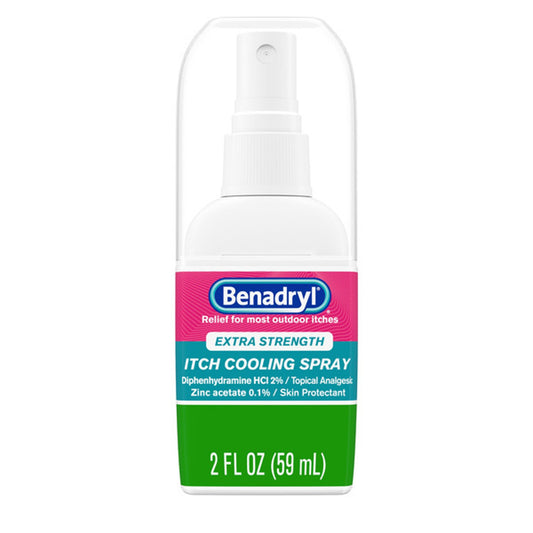 Benadryl Anti-Itch Cooling Spray, Extra Strength, 2 Oz