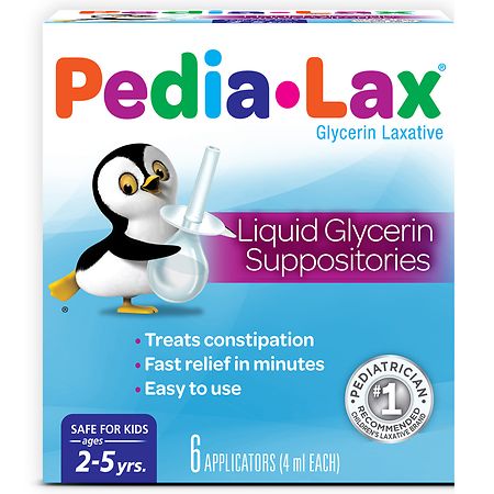 Fleet Pedia-Lax Liquid Glycerin Suppositories for Kids, 6ct