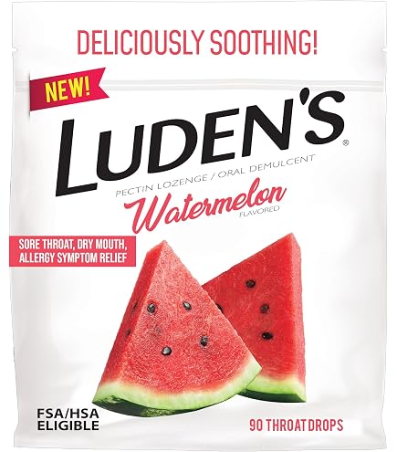Luden's Watermelon Throat Drops, 25 Ct Pectin Lozenge