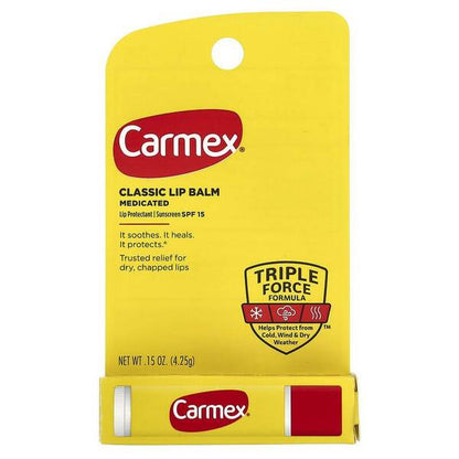 Carmex Medicated Lip Balm Stick 0.15 Oz