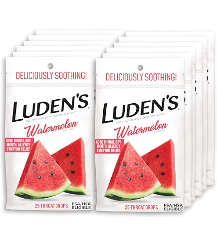 Luden's Watermelon Throat Drops, 25 Ct Pectin Lozenge