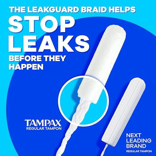 Tampax Pearl Tampons, 34 Count, Pack of 6
