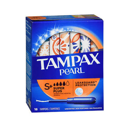 Tampax Pearl Tampons Super Absorbency 18 ct Unscented