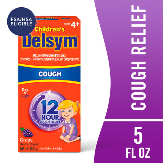Delsym Children's Grape Cough Suppressant, 3 oz