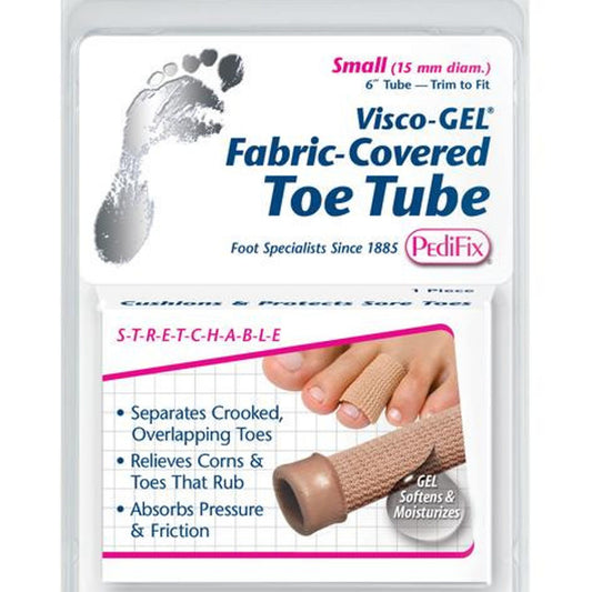 Pedifix Visco-GEL Toe Tube, Fabric-Covered, Small