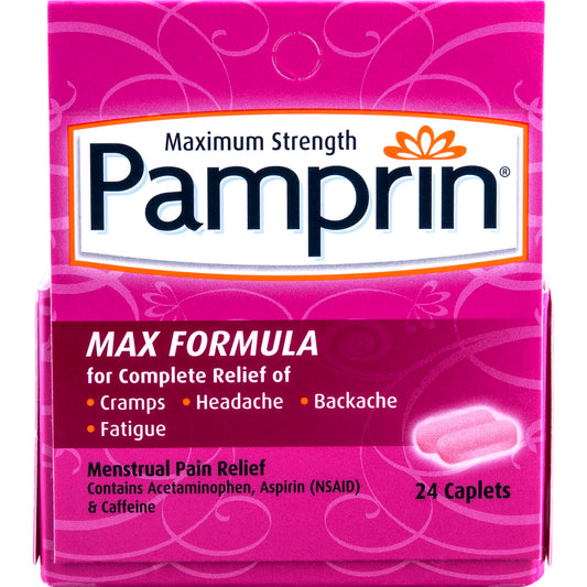Pamprin Max Formula Caplets, 24 Tabs