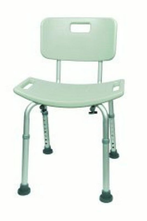 McKesson Bath Bench with Back, Adjustable 15.5 to 19.5 in