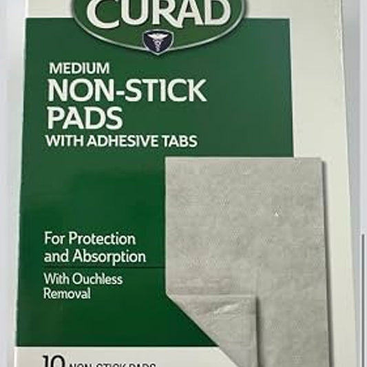 Medline Curad Non-Stick Pads 3x4 Inches, 10 Count