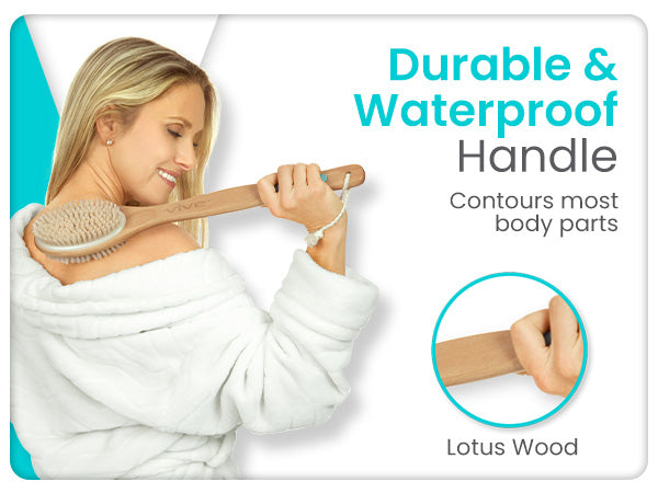 Vive Lotus Wood Body Brush Set