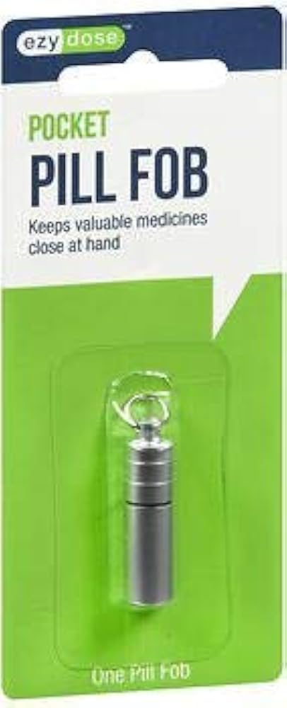 Ezy Dose Nitro-Fresh Pill Fob, Nickel-Plated Brass, Size 1
