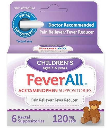 Feverall Children's Acetaminophen Suppositories, 6 Each