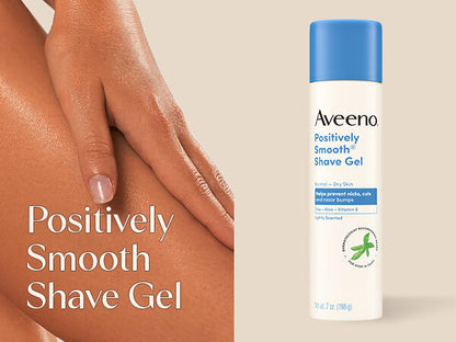 Aveeno Positively Smooth Shaving Gel 7 Oz Lightly Scented